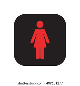  Women  icon,  isolated. Flat  design.