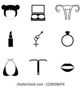 women icon set