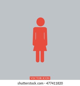 women icon, vector best flat icon, EPS