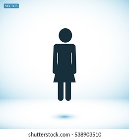women icon, vector best flat icon, EPS