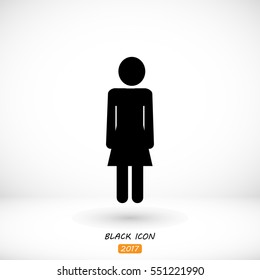 women icon, vector best flat icon, EPS