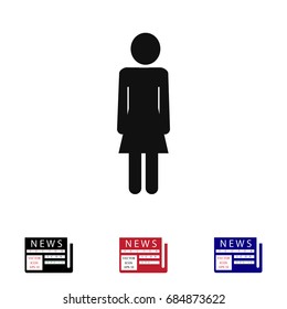 women icon, vector best flat icon, EPS