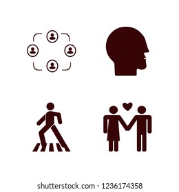women icon. women vector icons set people, human head, man woman love and pedestrian
