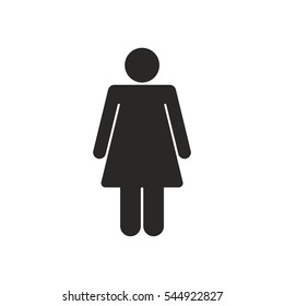 Woman Standing Silhouette Black Shape Icon Stock Vector (Royalty Free ...