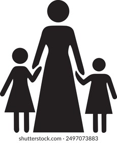 Women with kids Vector image for multipurpose used for design, Women with kids vector, t-shirt design Women with kids vector, beautiful Women with kids for t-shirt design