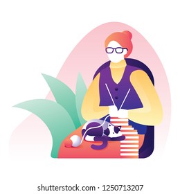 Women Knitting Icon