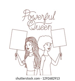 women with label powerful queen avatar character