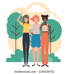 women in the landscape avatar character