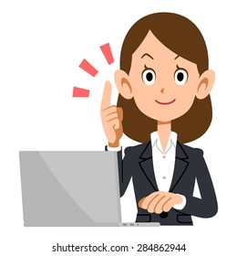 Women and laptop computers that described