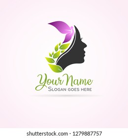 women with leaf logo vector 5
