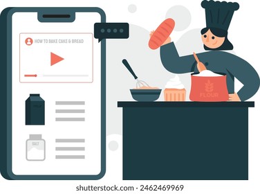 Women learn to cook online