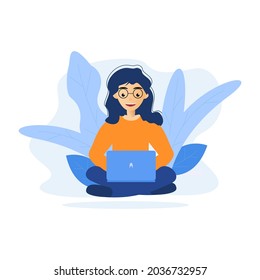 Women learning. Vector Art. Can be used for backgrounds and other additional images