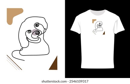 Women Line Arts T-shirt Design Illustration