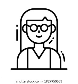 women line icon, sign and symbol icon.