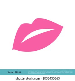 Women Lips Icon Vector Logo Template Illustration Design. Vector EPS 10.