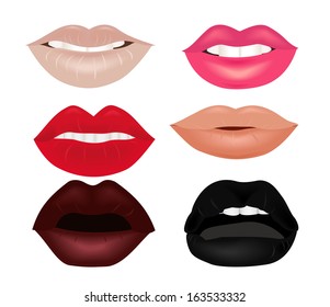 Women lips set