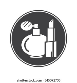 Women lipstick and perfume icon