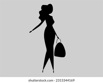 Women live style black and white minimal style for artwork
