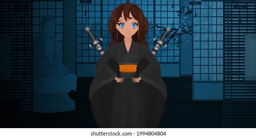 日本刀 女 のイラスト素材 画像 ベクター画像 Shutterstock