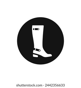 Frauen-langer Boot-Vektor-Symbol