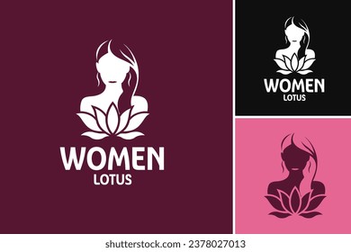 "Women Lotus Logo" es un atractivo diseño visual con un motivo de flor de loto, ideal para negocios u organizaciones dirigidas a mujeres, como belleza, bienestar e industrias relacionadas con el yoga.