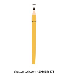 Women make up and fashion beauty self care elements eyeliner illustration