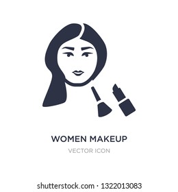 women makeup icon on white background. Simple element illustration from Beauty concept. women makeup sign icon symbol design.