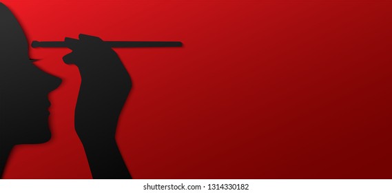 women makeup on red background.happy women's day.
