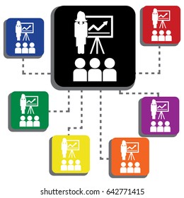 Women In Management / Business Training And Learning Single Icon