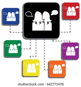 Women In Management / Business Training And Learning Single Icon