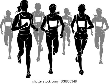 Women Marathon Silhouette