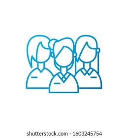 Women meeting design of Entrepreneur businesspeople startup team success teamwork plan idea and person theme Vector illustration