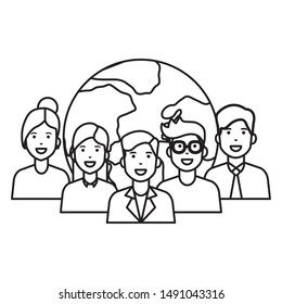 Women and men avatars design, Person people human profile and user theme Vector illustration