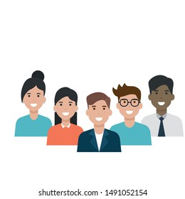 Women and men avatars design, Person people human profile and user theme Vector illustration
