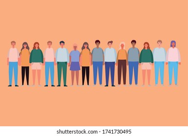 Women and men avatars design, Person people and human theme Vector illustration