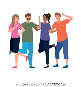 Women and men avatars design, Person people and human theme Vector illustration