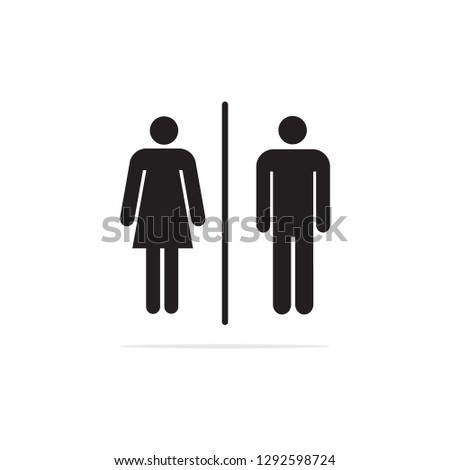 Women and men Icon. Vector concept illustration for design.