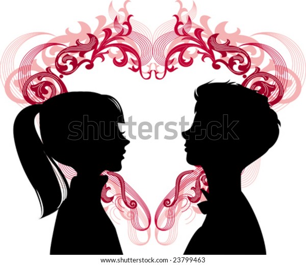 Download Women Men Loving Each Other Heart Stock Vector (Royalty ...
