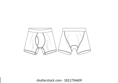 women and men shorts illustration files fully editable