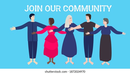 Women and men unite into community to be stronger to achive different goals alltogether