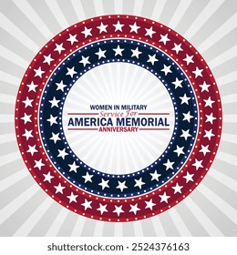 Women In Military Service For America Memorial Anniversary. Holiday concept. Template for background, banner, card, poster with text inscription. Vector illustration