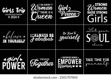 Women Motivational Quotes Design Bundle