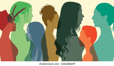 Women from multicultural and multiethnic backgrounds with self-confidence and close-up faces. Anti-racism justice, racial equality, and allyship. Wo