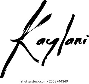 Women Name in Brush Typography Text Kaylani