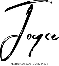 Women Name in Brush Typography Text Joyce