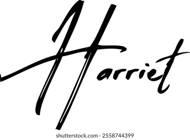 Women Name in Brush Typography Text Harriet