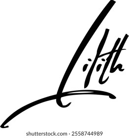 Women Name in Brush Typography Text Lilith