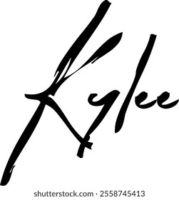Women Name in Brush Typography Text Kylee