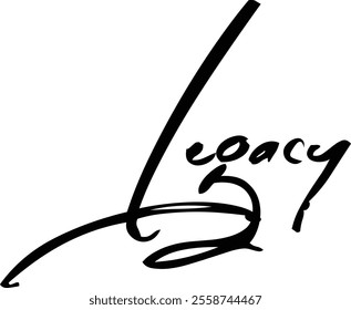 Women Name Legacy in Brush Typography Text