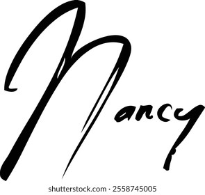 Women Name Nancy in Brush Typography Text